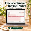 Freelance Invoice Template and Income Tracker, Excel and Google Sheets Spreadsheet – 1