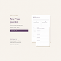New Year Printable Kit, Invitations, Wish Cards and Party Planner, PDF in 4 Languages — Semra's Universe