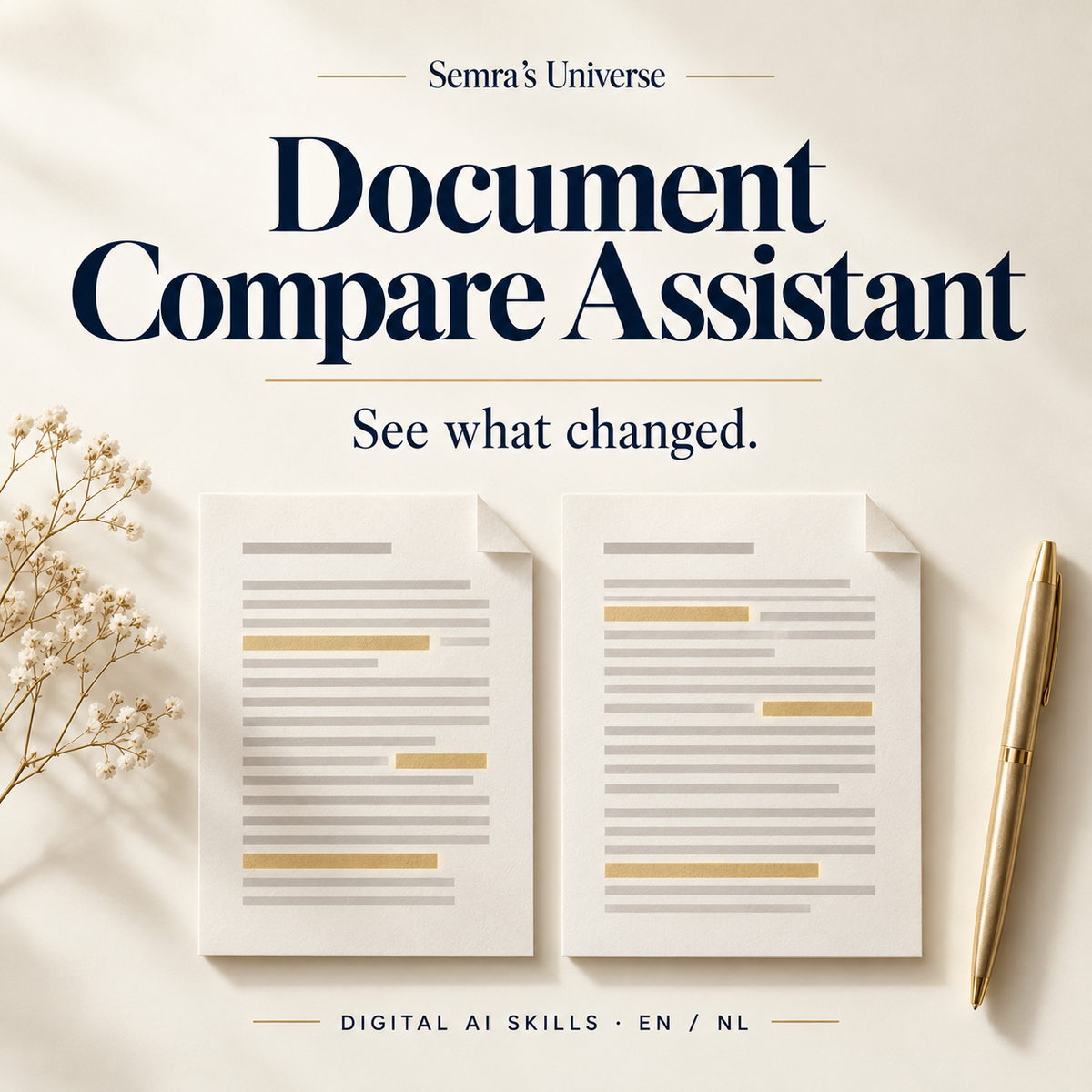 Document Compare Assistant — Semra's Universe — English cover