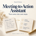 Meeting-to-Action Assistant — Semra's Universe — English cover