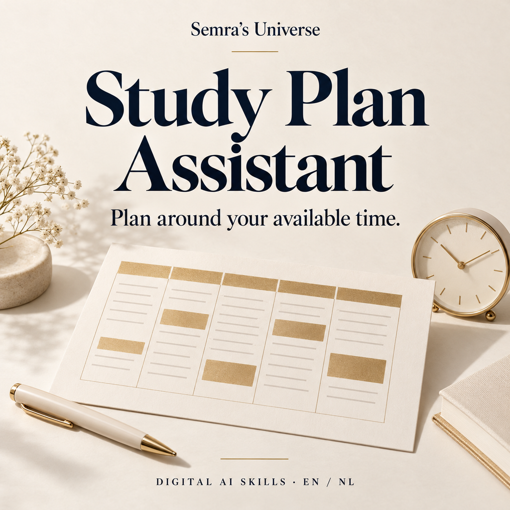 Study Plan Assistant — Semra's Universe — English cover