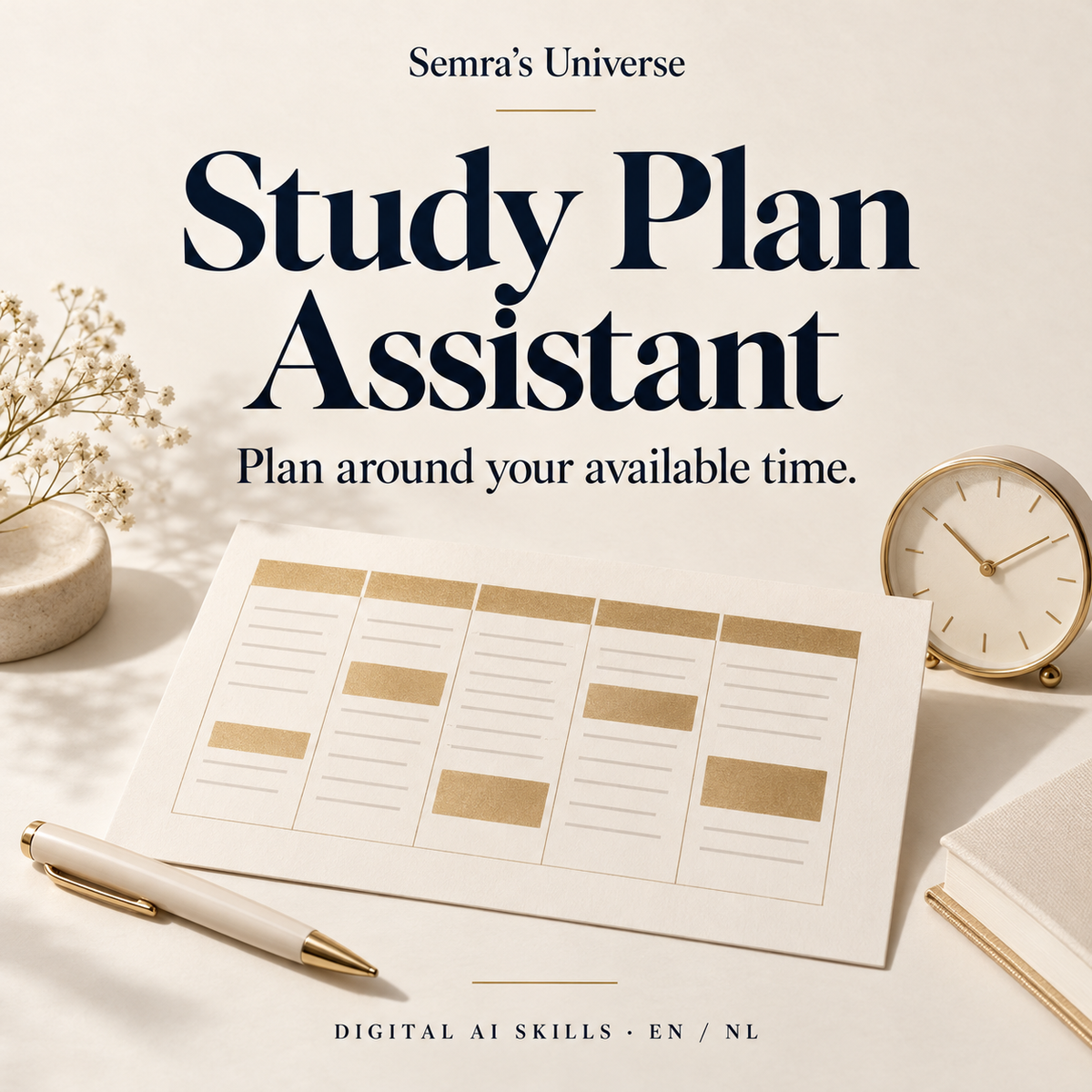 Study Plan Assistant — Semra's Universe — English cover