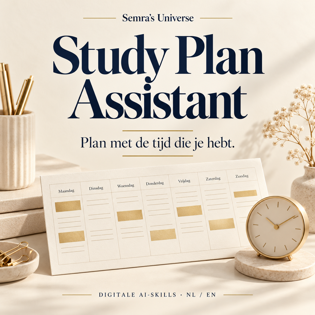 Study Plan Assistant — Semra's Universe — Nederlands
