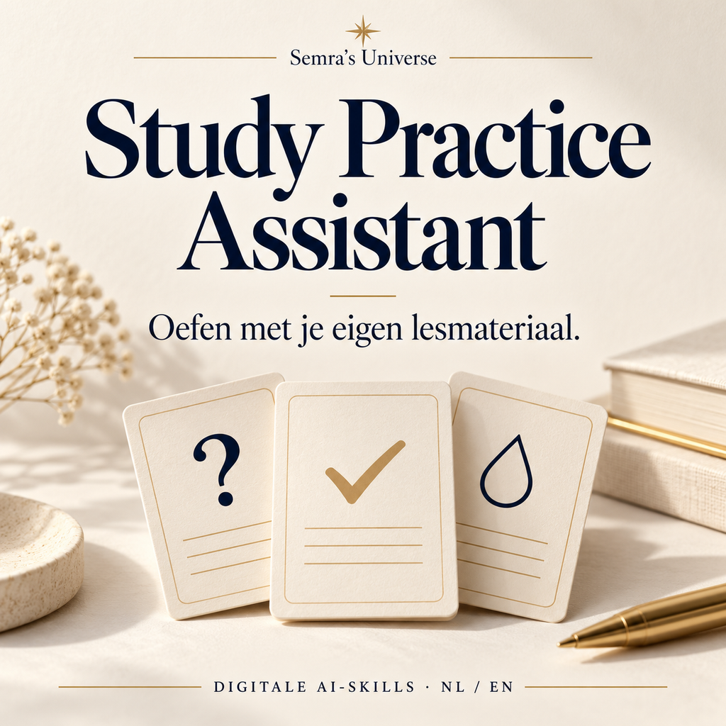 Study Practice Assistant — Semra's Universe — Nederlands